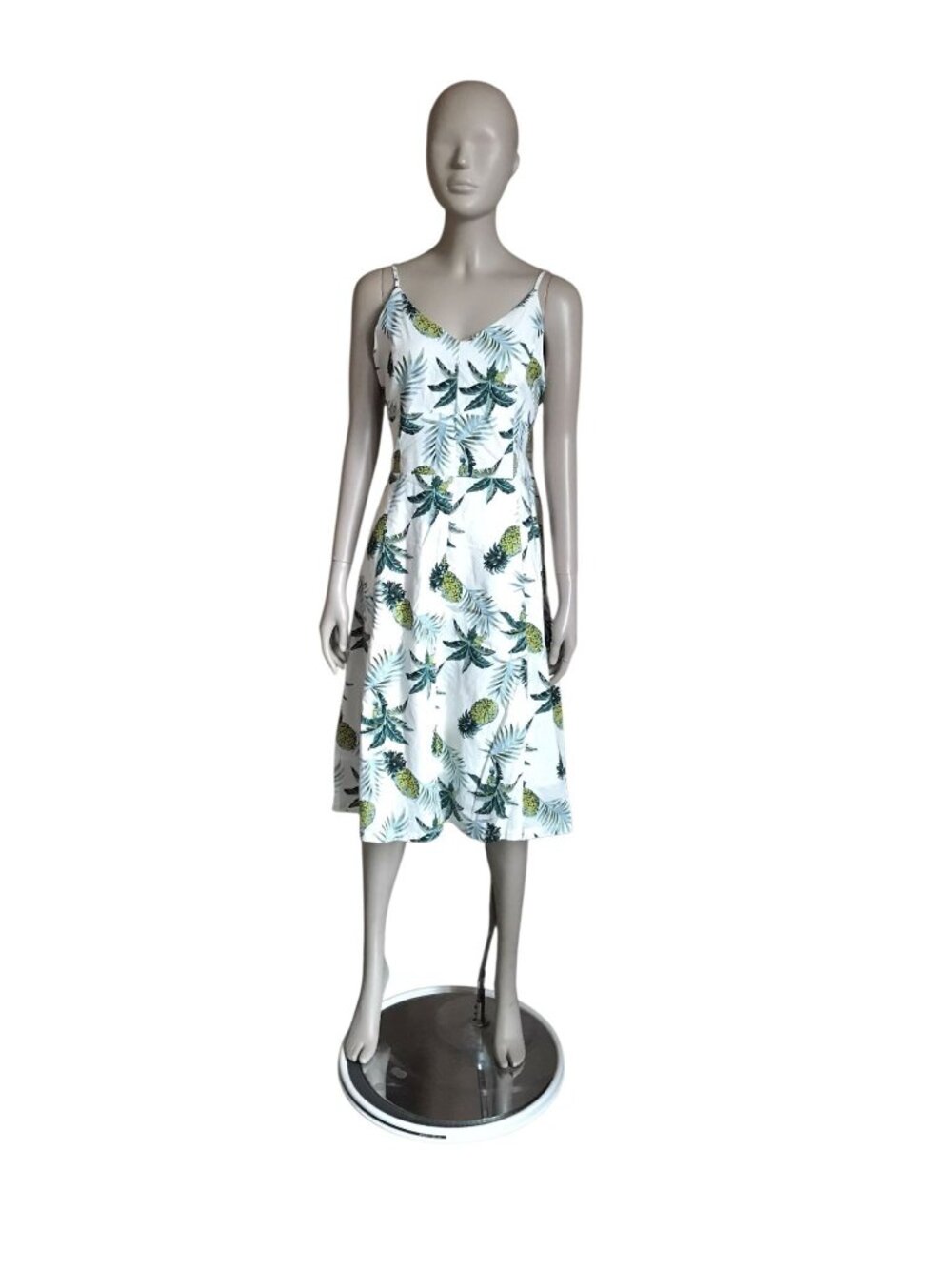 NWT Doe & Rae White, Blue and Green Pineapple Dress